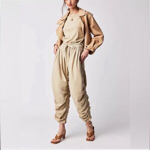 NWOT Free People Mixed Media One-Piece size Medium